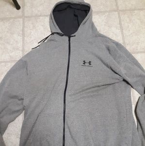2XL Grey Under Armour Zip Up